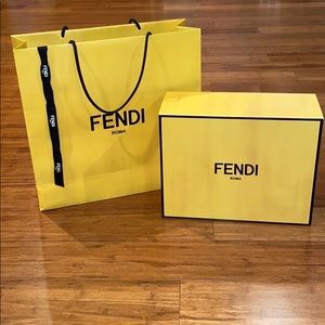 Fendi magnetic gift box and bag (empty)